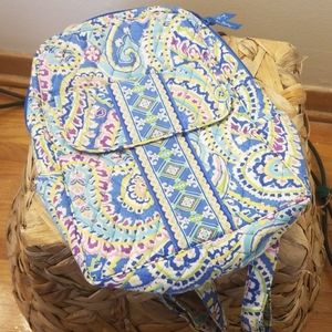 Vera Bradley backpack, light blue paisley print